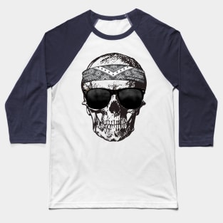 Gangster Skull Baseball T-Shirt